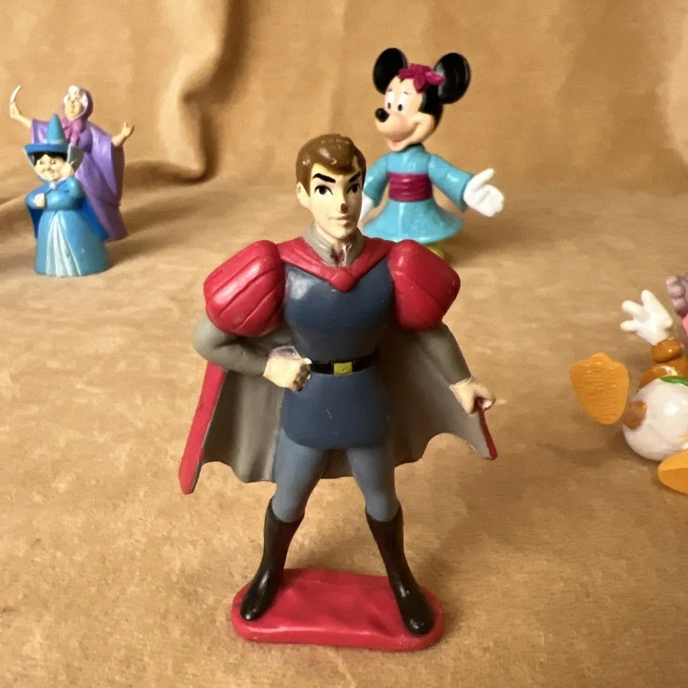 Disney Mini Figurine Lot Of 14 Mickey, Mini, Boots, Cinderella, Esmeralda, PVC